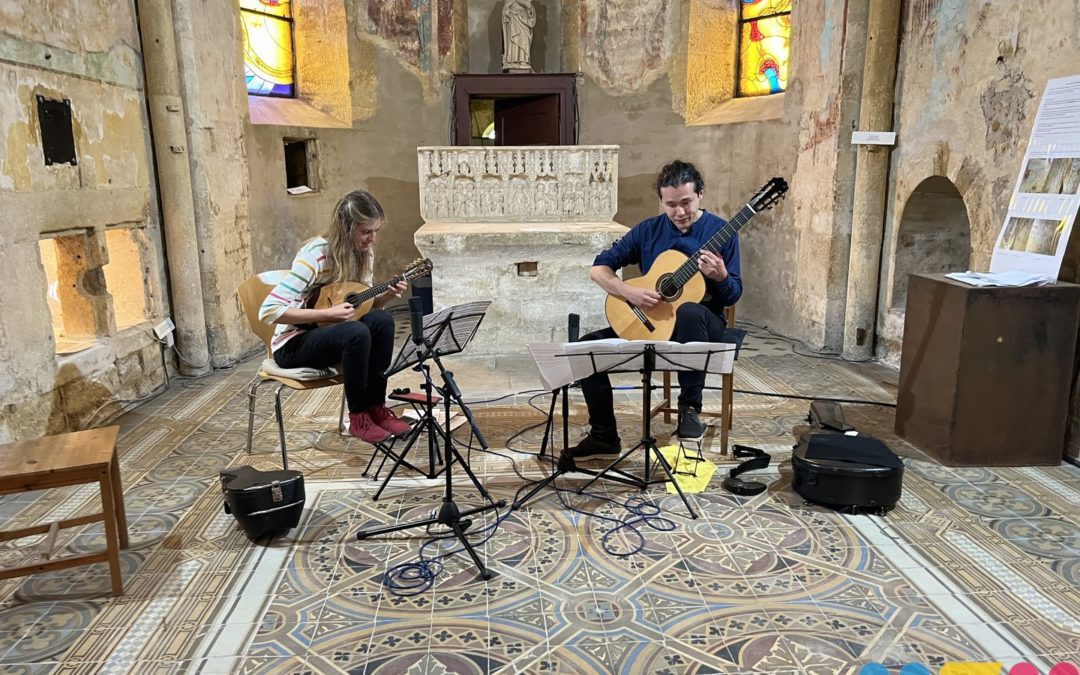 Duo Encuentros en enregistrement à l’Eglise Romane