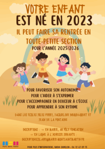 Dispositif d’accueil pour les moins de 3 ans pour la rentrée 2025/2026