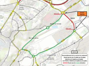 RD618 : travaux du 21 au 22 juillet et du 23 au 25 juillet