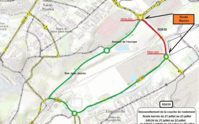 RD618 : travaux du 21 au 22 juillet et du 23 au 25 juillet