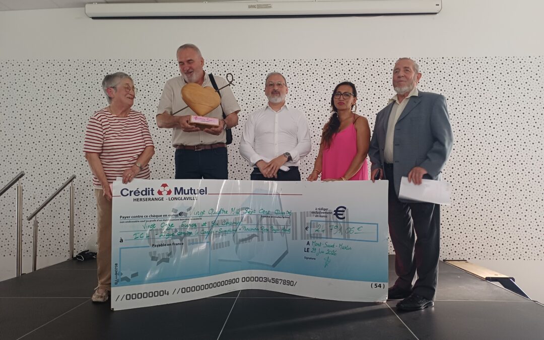 Cérémonie de la remise de dons du Parcours Rose du Pays-Haut